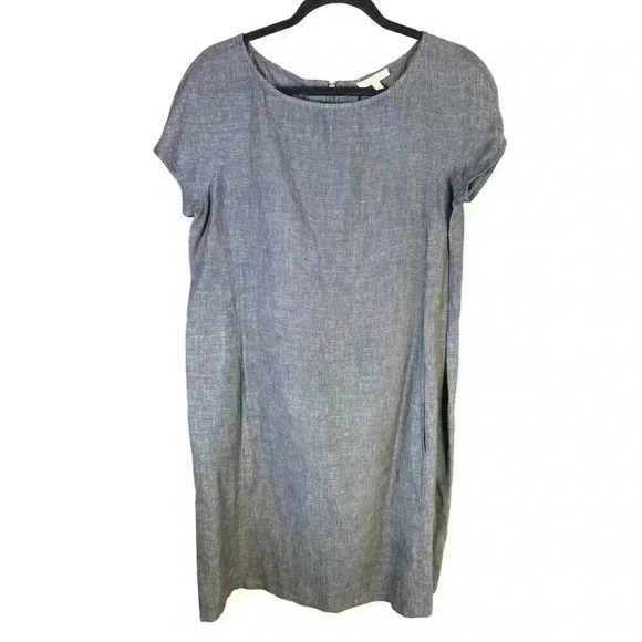 Eileen Fisher Dresses & Skirts - Eileen Fisher Linen Denim Dress With Pockets Women’s Small  Pullover